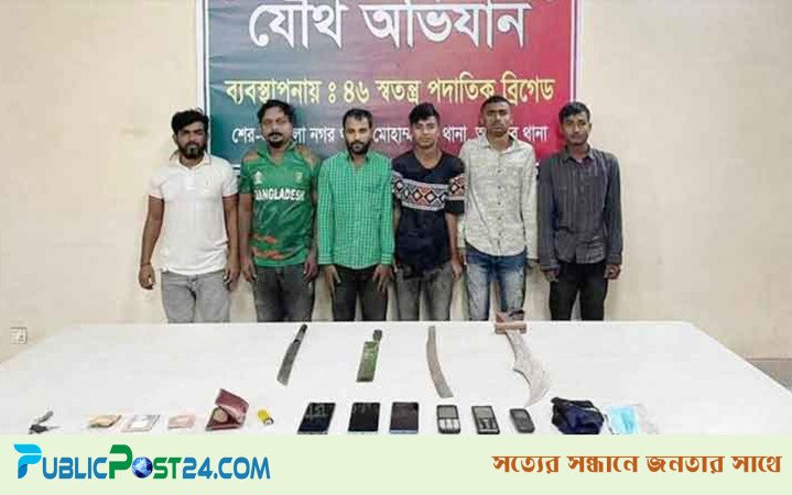 মোহাম্মদপুরে ৫ সহযোগীসহ তালিকাভুক্ত চাঁদাবাজ আটক