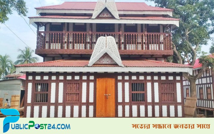 মুন্সীগঞ্জে ইউরোপ স্টাইলে কাঠের বাড়িতে এসি