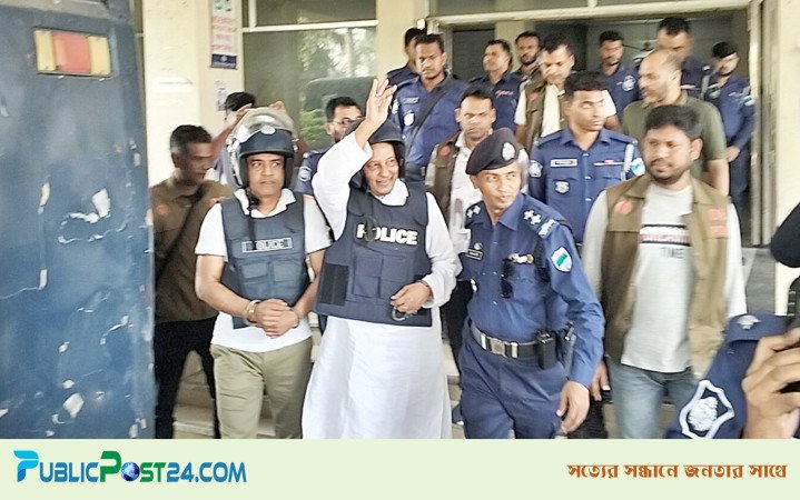 আদালতের এজলাসে হট্টগোল, ইনুর হাতকড়া খুলে দিল পুলিশ