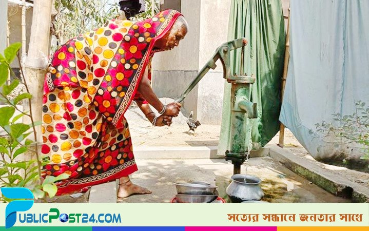 আশ্রয়ণ প্রকল্পের টিউবওয়েল নষ্ট, ভরসা খাল-বিলের পানি
