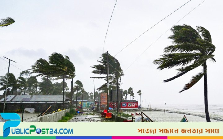 ৩ অঞ্চলে ৬০ কিলোমিটার বেগে ঝড়ের আভাস