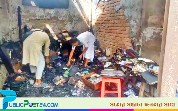 চাঁদপুরে আগুনে পুড়লো ১৪ ব্যবসাপ্রতিষ্ঠানসহ কয়েকশ দলিল